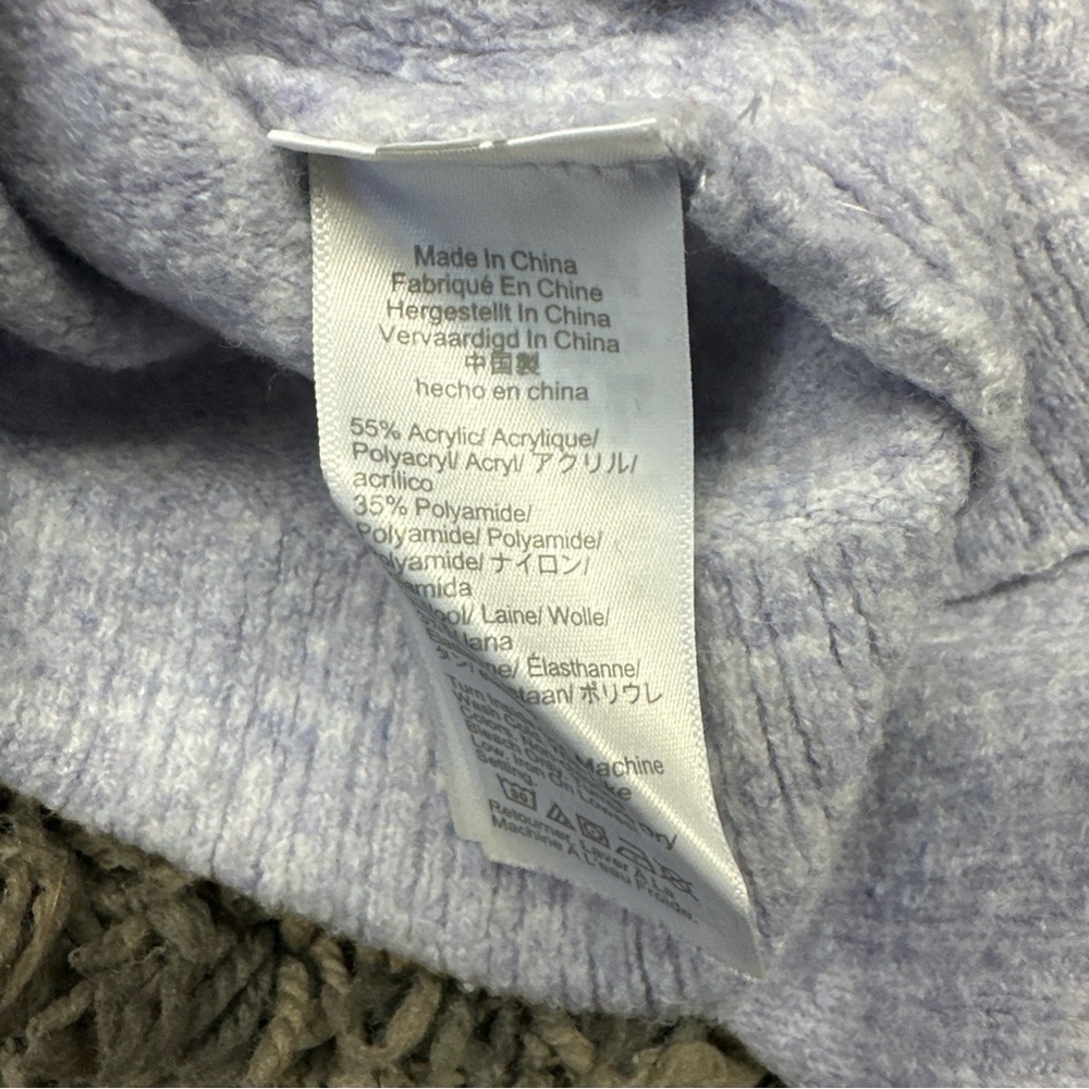 J. Crew Lavender Turtleneck Sweater with Button Detail - Picture 9 of 10